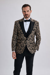 Leo Gold Pattern 3 Piece Suit